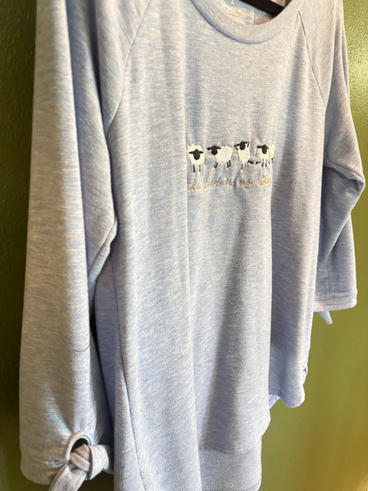 TLIMS - Baby Blue Quarter Sleeve Tee (Large)