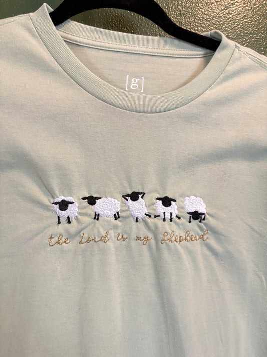 TLIMS - Sage Upcycled Embroidered Tee (Large)