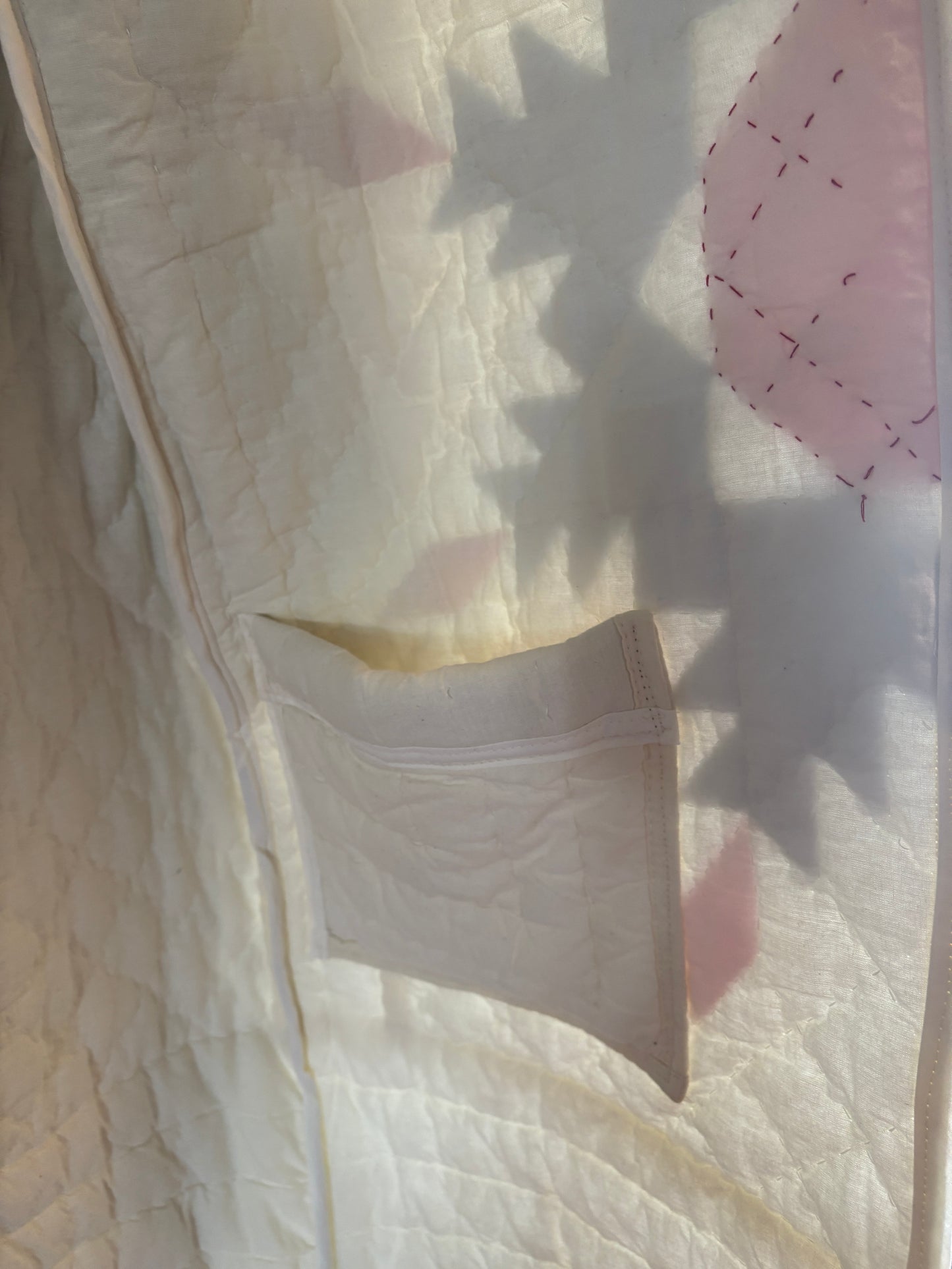 White Quilt Block Coat