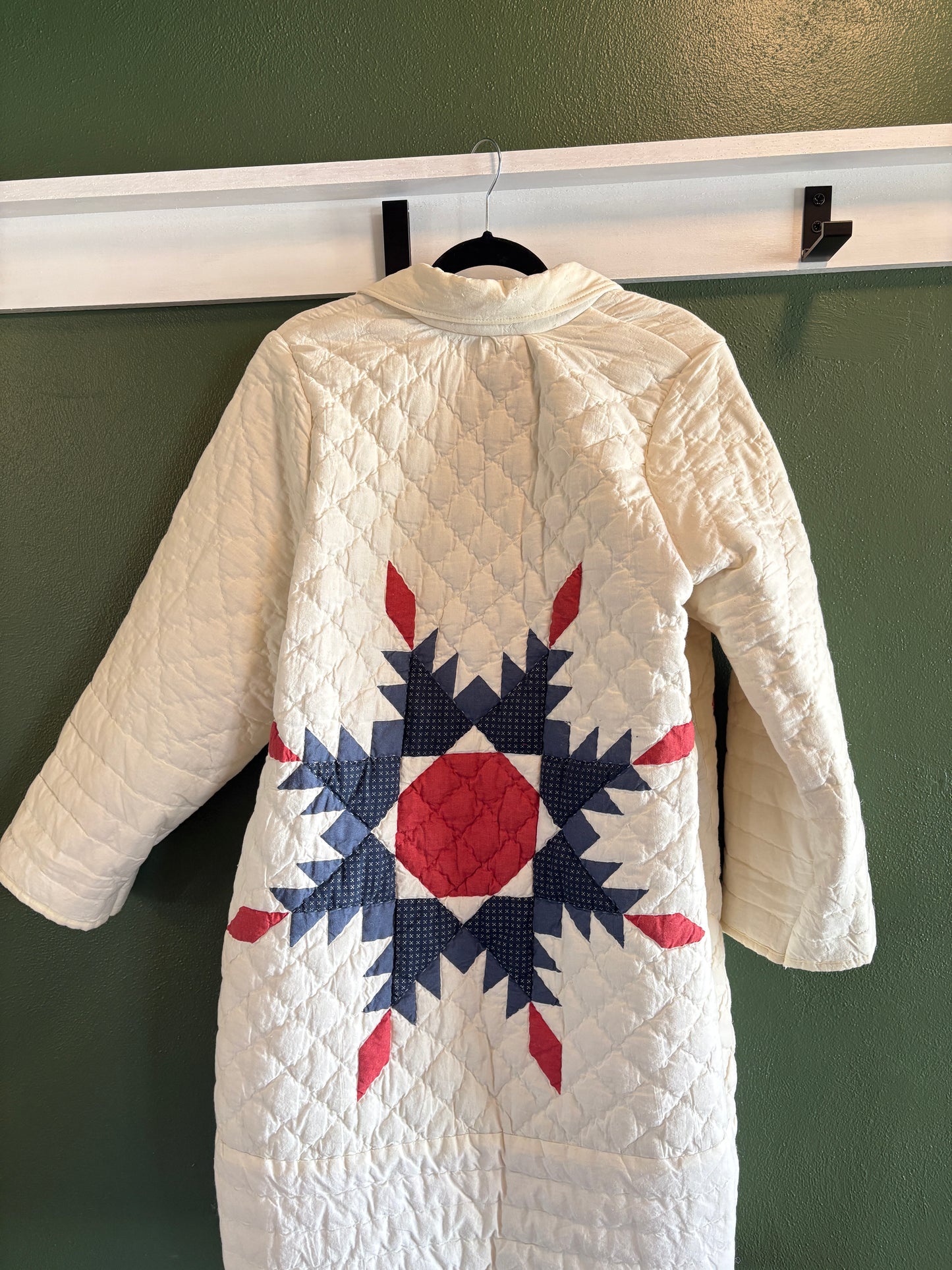 White Quilt Block Coat