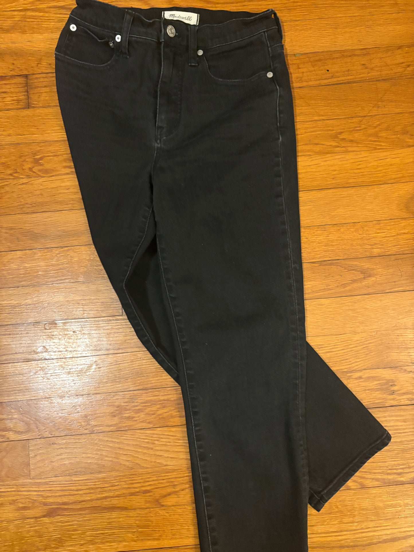 LANDFILL SAVE - Black Classic Straight Madewell Jeans