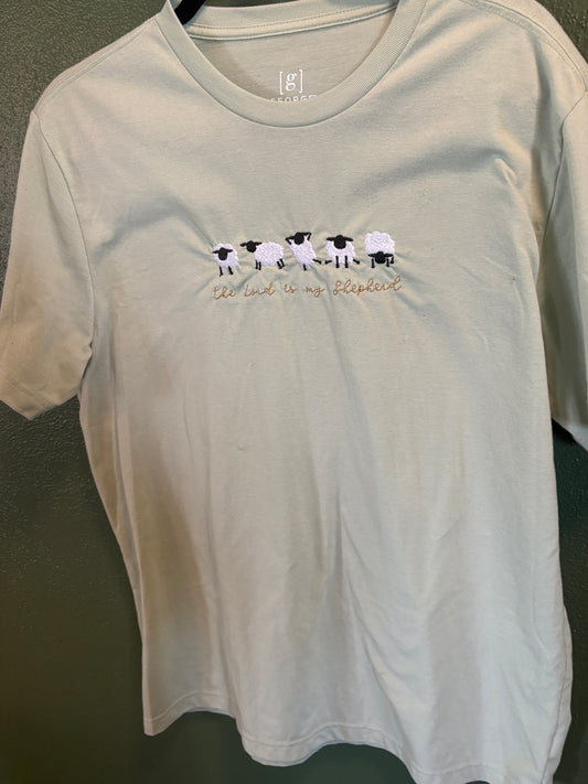 TLIMS - Sage Upcycled Embroidered Tee (Large)